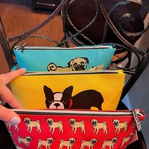 NWT Marc Tetro Make up Bags - 3 to choose from for the dog lover in your life!